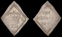 Charles I (1625-1649), Newark, Shilling, 1645, tall jewelled crown, 10 pearls either side of orb, from the same rev....
