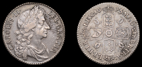 Charles II (1660-1685), Shilling, 1675/3, third bust, no stop before dei or after hib, harp with 5 strings (one very...