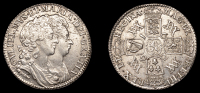 William and Mary (1688-1694), Shilling, 1692, at over ti in gratia, stop after gratia, inverted 1 in date, no stop...