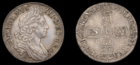 William III (1694-1702), Shilling, 1697b, third bust variety, harp with 6 strings (ESC 1164 [1109]; S 3512). Good...