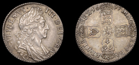 William III (1694-1702), Shilling, 1697c, third bust, small d in dei, harp with 7 strings (ESC 1175 [1104]; S 3507)....