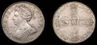 Anne (1702-1714), Shilling, 1702 vigo, first bust, harp with 6 strings (ESC 1387 [1130]; S 3585). Some light flan...