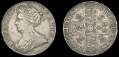Anne (1702-1714), Crown, 1708, second bust, plumes, edge septimo (ESC 1347 [108]; S 3602). Extremely fine, reverse...