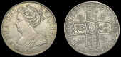 Anne (1702-1714), Crown, 1713, second bust, roses and plumes, edge dvodecimo (ESC 1349 [109]; S 3603). Possibly...