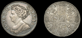Anne (1702-1714), Shilling, 1712, fourth bust, roses and plumes (ESC 1410 [1159]; S 3617). Very fine, toned	 £200-£260
