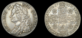 George II (1727-1760), Shilling, 1743, roses (ESC 1720 [1203]; S 3702). Good very fine, dark-toned	 £120-£150