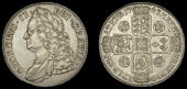 George II (1727-1760), Crown, 1743, roses, edge decimo septimo (ESC 1667 [124]; S 3688). Small mark on cheek and a...