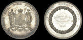 Royal Dublin Society, a silver award medal by J. Woodhouse, crowned arms and supporters, rev. wreath, named (Spring...