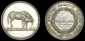 Royal Dublin Society Horse Show, a silver award medal by W. and J. Woodhouse, mare and foal standing, rev. wreath,...