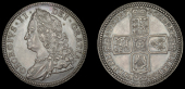 George II (1727-1760), Proof Crown, 1746, edge vicesimo, 30.12g/6h (L & S 7; ESC 1669 [126]; S 3690). Tooled,...