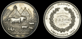 Waterford Farming Society, a silver award medal by T. Ottley for C.N.B., farm animals, plough and other agricultural...