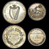 Kells Union Farming Society, a silver award medal by I. Parkes, named (Richard Chaloner Esq, for 2 Calves, 7th...