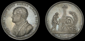 Irish Art Union, 1840, a silver award medal by W. Woodhouse, bust of Henry Dawson left wearing clerical gown, legend...