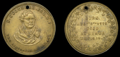 Death of DANIEL O'CONNELL, 1847, a brass medalet, bust left, rev. harp within wreath, 22mm (obv. as BHM 2284, rev....