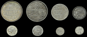 India, EIC: Madras Presidency, Arkat, Rupees (2), Half-Rupee, Quarter-Rupee, Eighth-Rupees (2), Sixteenth-Rupees...
