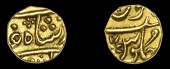 India, EIC: Bombay Presidency, Surat, gold Rupee, 1800-15, privy mark 1, Surat, 0.76g/3h (Stevens 6.159; Prid. 252)....