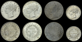 India, EIC: Uniform Coinage, Victoria, Rupee, 1840, type I, Calcutta (SW 2.13; Prid. 42); Rupee, 1840, type I,...