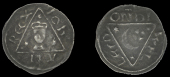 John, Halfpenny, ‘Third coinage, Dublin, William’, willem on di, 0.68g/6h (Seaby 1970, p.100, same rev. die)....