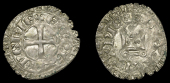 Edward III (1325-1362), Gros tournois au léopard au-dessus, cross between annulets in châtel, leaf between a and n...
