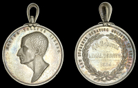 Law Student’s Debating Society of Ireland, a silver award medal by J. Woodhouse, bust of Cicero left, rev. legend...