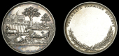 Westmeath Farming Society, a silver award medal by I. Parkes, rural scene with cow, pig and sheep, rev. open wreath...