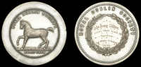 Royal Dublin Society, a silver award medal by J. Woodhouse, horse in profile to left, rev. named (John Henry...