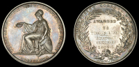 England, University College, London, a silver award medal, unsigned, Hygiea seated left, rev. named (Thomas R. Loy,...