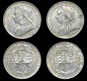 Victoria (1837-1901), Florins (2), 1900, 1901, both dies 2+B (Davies 847-8; ESC 2971-2 [884-5]; S 3939) [2]....
