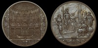 England, Opening of the New Council Chamber at the Guildhall, 1884, a bronze medal by J.S. & A.B. Wyon for the...