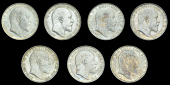 Edward VII (1901-1910), Florins (7), 1903, 1905-10 inclusive, all dies 1+A (Davies 1531, 1533-8; ESC 3589, 3591-6...