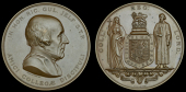 England, King’s College, London, Richard Jelf Medal, a bronze award by J.S. & A.B. Wyon, bust right, rev. arms of...
