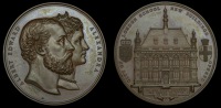 England, New Buildings at the City of London School Opened, 1882, a bronze medal by J.S. & A.B. Wyon for the...