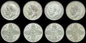 George V (1910-1936), Florins (4), all 1920, dies 1+E, 2+E, 2+E* 3+E (Davies –, 1744-6; ESC 3765-6 [939, 939A]; S...