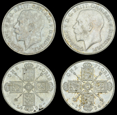 George V (1910-1936), Florins (2), 1924 dies 3+E, 1926 dies 3+G (Davies 1753, 1755; ESC 3775, 3778 [943, 945]; S...