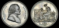 England, Society of Apothecaries, Linnaeus Medal, 1830, in silver, by W. Wyon, bust of Charles Linnaeus right, rev....