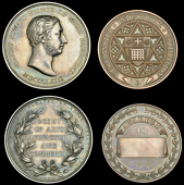 England, Westminster Industrial Exhibition, 1879, a bronze award medal by Pinches, un-named, 51mm (Allen Pt 3);...