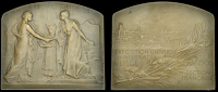 Belgium, Exposition Universelle, Liège, 1905, a bronze plaque by F.-C.-V. de Vernon for the Comité Français,...
