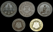 South Africa, South African International Exhibition, Cape Town, 1877, award medals in silver and bronze, revs....