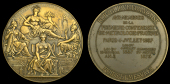 France, Première Conference de Metrologie Pratique, Paris, 1937, a bronze medal, obv. after J-C. Chaplain, seated...