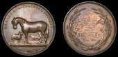 Australia, Ararat Agricultural Society, a copper award medal, unsigned, horse standing left, sheep and cow behind,...