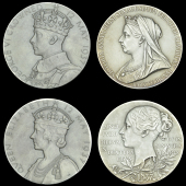 England, Victoria, Diamond Jubilee, 1897, a silver medal by G.W. de Saulles, 56mm (W & E 3000A.4; BHM 3506; E...