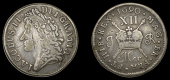 James II (1685-1691), Gunmoney coinage, Proof Shilling, 1690 Mar:, in silver, 6.73g/12h (Timmins 1C; S 6581PPP)....
