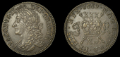 James II (1685-1691), Gunmoney coinage, Halfcrown, 1689 Nov:, 13.83g/12h (Timmins 1B; S 6579G). About extremely...