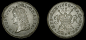James II (1685-1691), Gunmoney coinage, Shilling, 1690 May., additional stops on obv., 4.63g/12h (Timmins 1B var.; S...