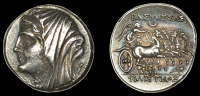 Greek Coinages, SICILY, Syracuse, Philistis (wife of Hieron II), 16 Litræ, 240-216, diademed and veiled bust left,...