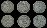 James II (1685-1691), Regal coinage, Halfpence (3), 1685, 1686, 1688 (S 6576) [3]. Fine or better	 £150-£200
