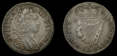William III (1694-1702), Halfpenny, 1696, type I, reads gvlielmvs (S 6598). Slight porosity on reverse, otherwise...