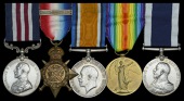 A Great War 1917 ‘Gavrelle Windmill’ M.M. group of five awarded to Private, later Lieutenant, W. H. Watts, 1st...
