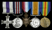 An exceptionally rare Great War 1918 ‘Logeast Wood’ M.C., 1917 ‘Miraumount’ M.M. group of five awarded to...