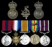 A rare Great War 1918 ‘Western Front’ D.C.M. and M.S.M. group of five awarded to Chief Petty Officer W. J....